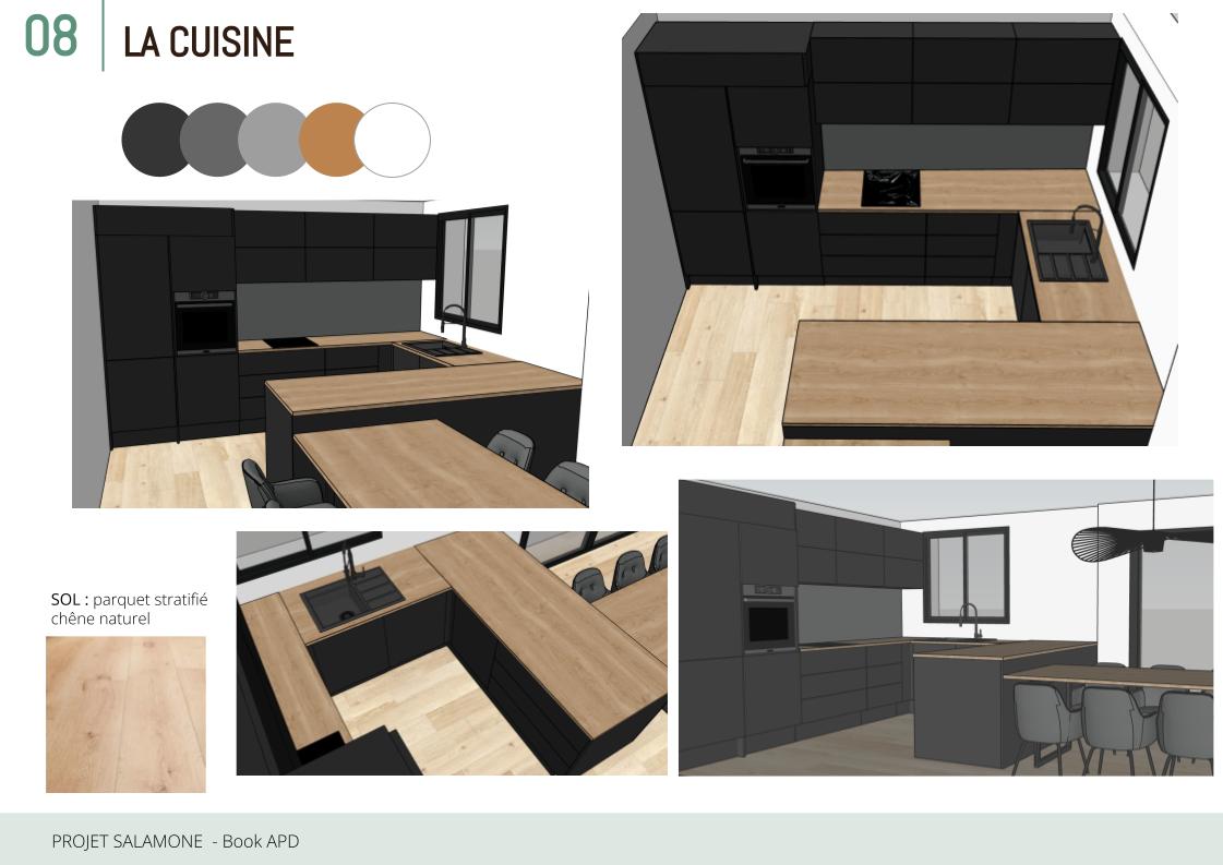 Projet SALAMONE - Book APD - Vue 3D Cuisine